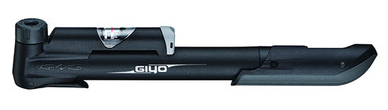 Велосипедный насос Giyo GP-43CA, пластик, манометр 120 PSI (8атм), T-образная ручка Clever Valve  Presta/Schrader