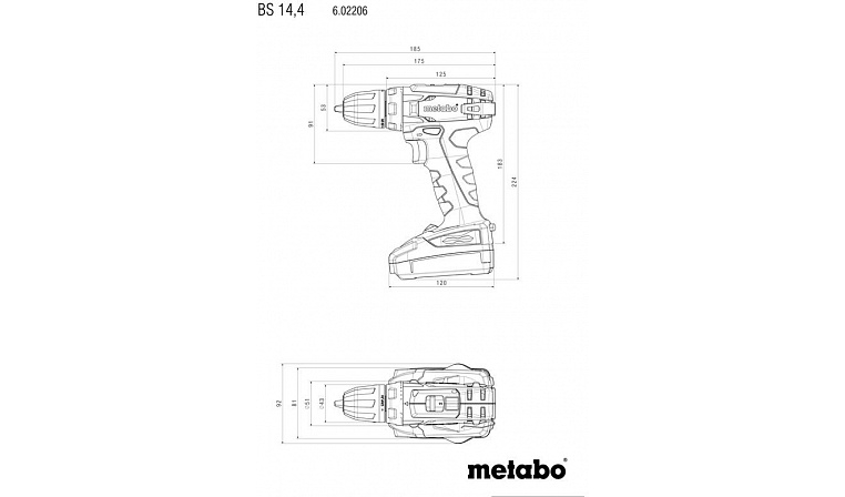 Аккумуляторная дрель-шуруповёрт Metabo BS 14.4