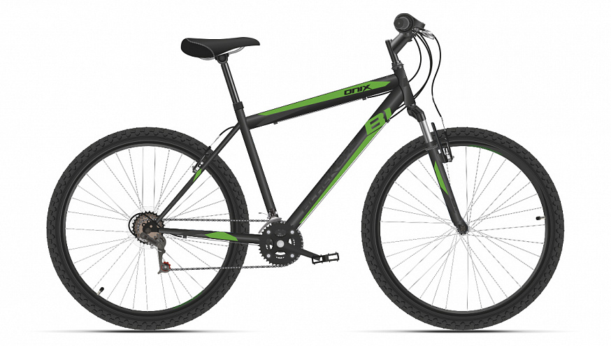 Велосипед Black One Onix 26 Alloy 2021 Черно-зеленый фото