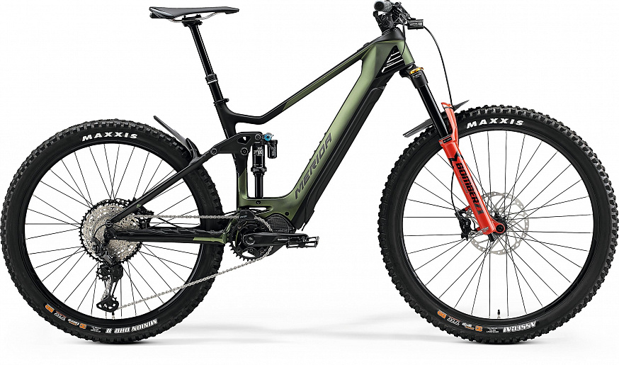 Электровелосипед Merida eOne-Sixty 8000 29"/27.5" 2021 Черно-зеленый фото
