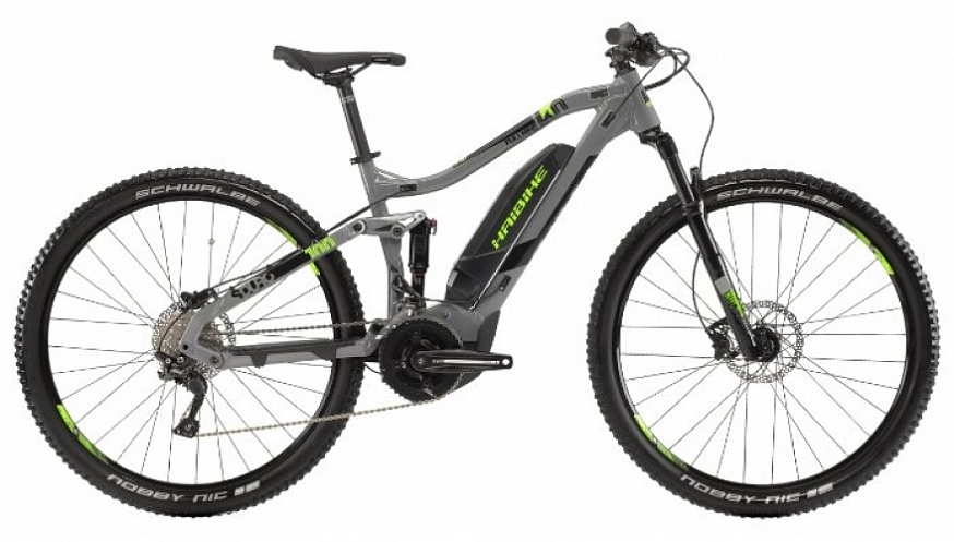 Электровелосипед Haibike (2019) Sduro FullNine 4.0 500Wh 20 s. Deore Серо-зеленый фото