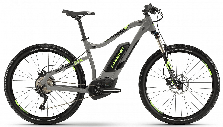 Электровелосипед Haibike (2019) Sduro HardNine 4.0 500Wh 10-Sp Deore Зелено-черный фото