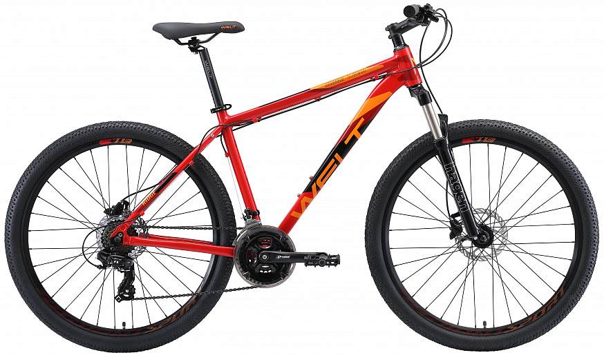 Велосипед Welt Ridge 1.0 HD 27 2020 Красно-черный фото