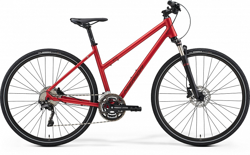 Велосипед Merida Crossway 500 Lady 700C 2021 Красный фото