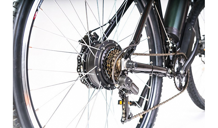 Электровелосипед ALTON MTB черно-зеленый