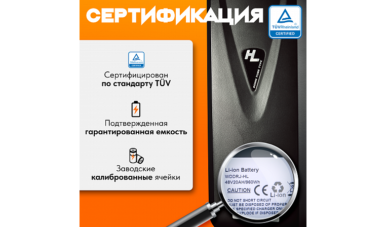 Аккумулятор Медведь 48В 20Ач Li-Ion Hailong