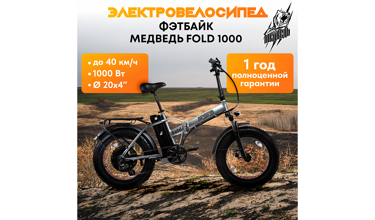 Электро-фэтбайк Медведь Fold 1000