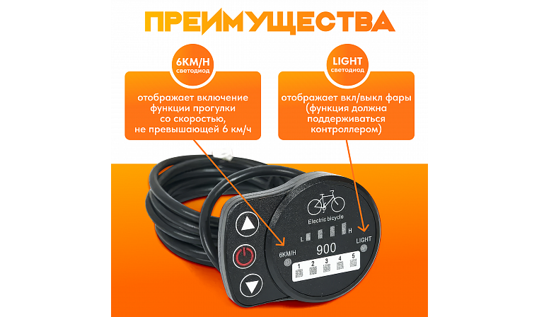 Панель управления LED KT-LED900 24/36/48В универсальный