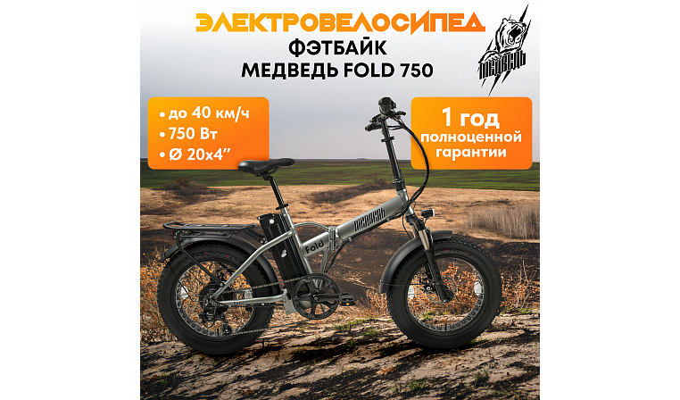 Электро-фэтбайк Медведь Fold 750