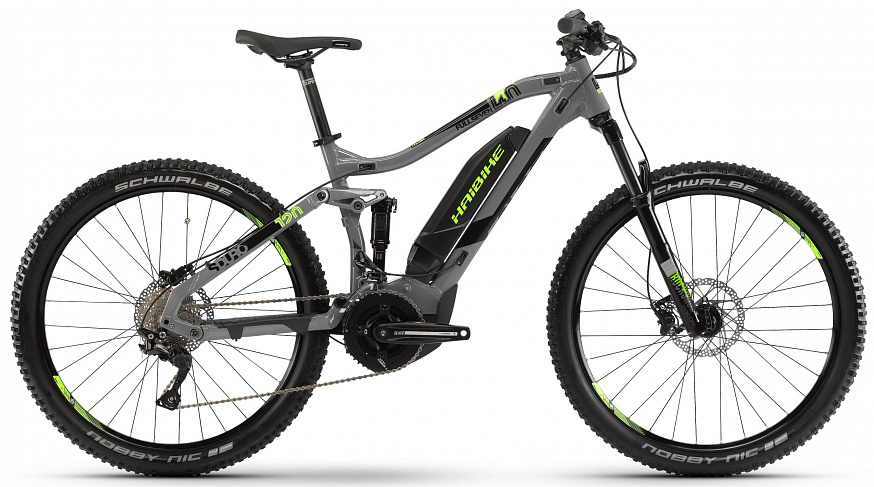 Электровелосипед Haibike (2019) Sduro FullSeven 4.0 500Wh 20 s. Deore Серо-зеленый фото